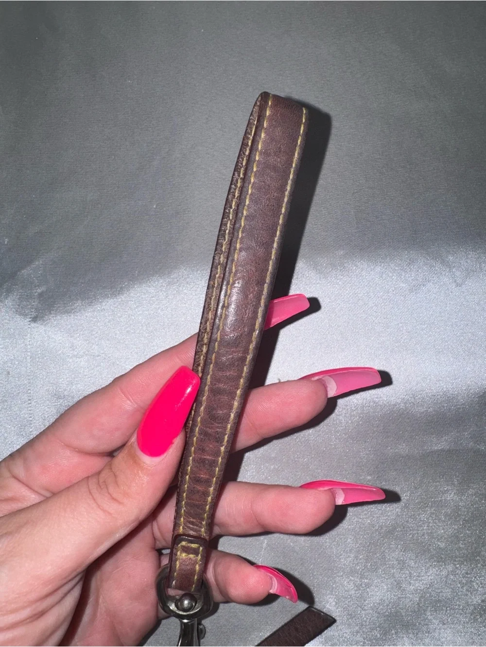 Coach Tan Brown Leather Wristlet Clutch